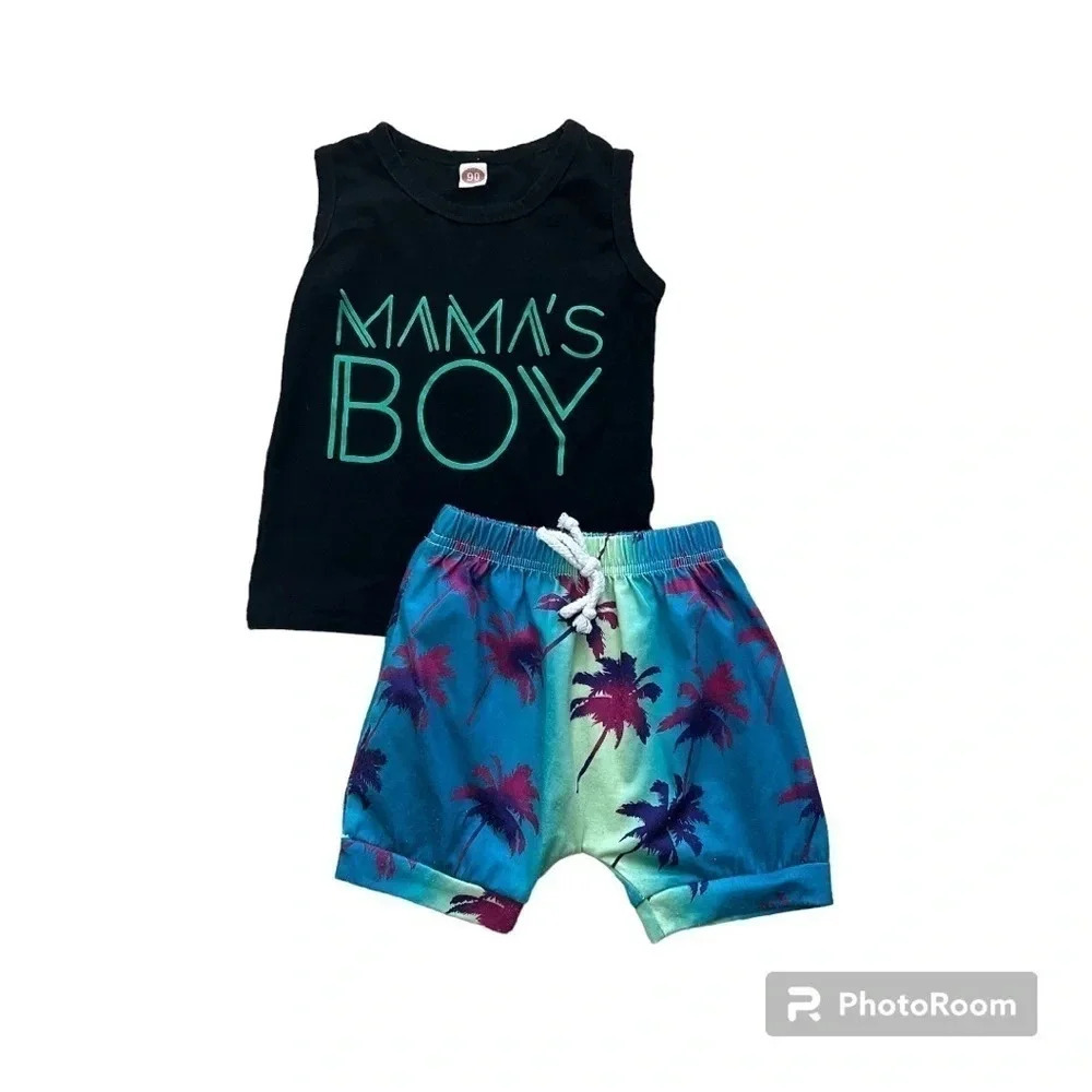 “Mama’s Boy” matching set size 12M